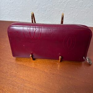 Authentic Cartier Happy Birthday
Patent L Maroon Wallet